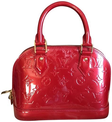 louis vuitton alma bb red vernis|authentic louis vuitton alma handbag.